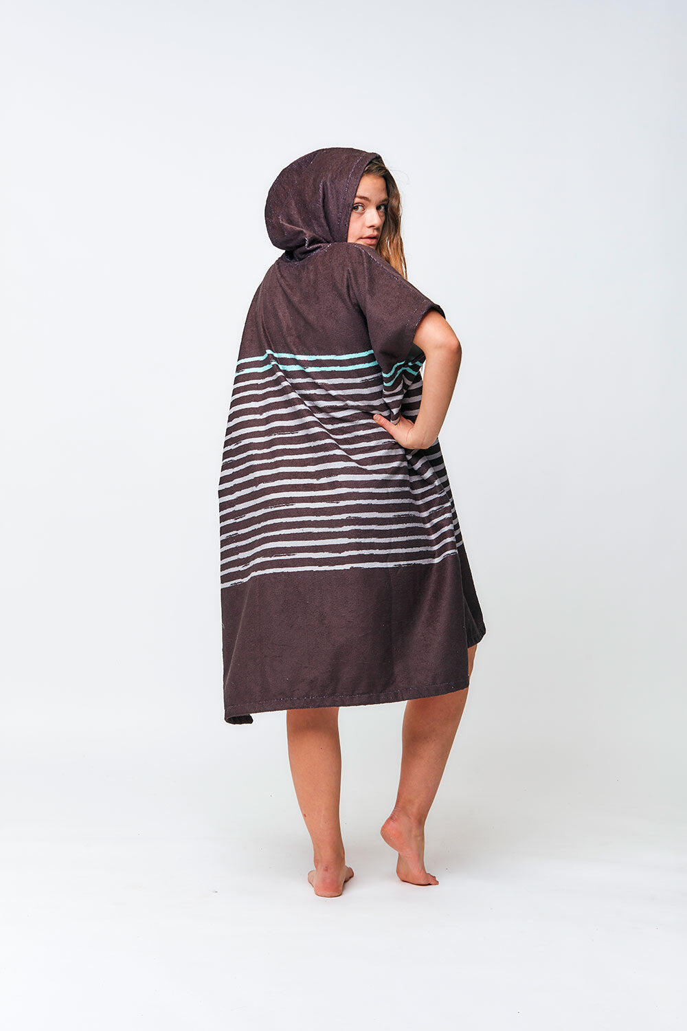 Poncho Surf Adulto - Sailor Stripes - Black 2/4