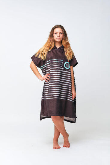 Poncho surf adulte - Sailor Stripes - Black