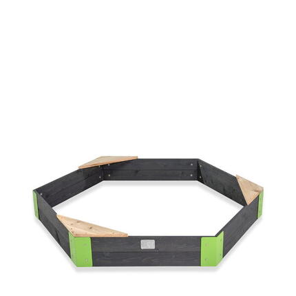Aksent houten zandbak zeshoek 160x140cm