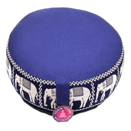 Coussin de méditation en coton biologique - Éléphants