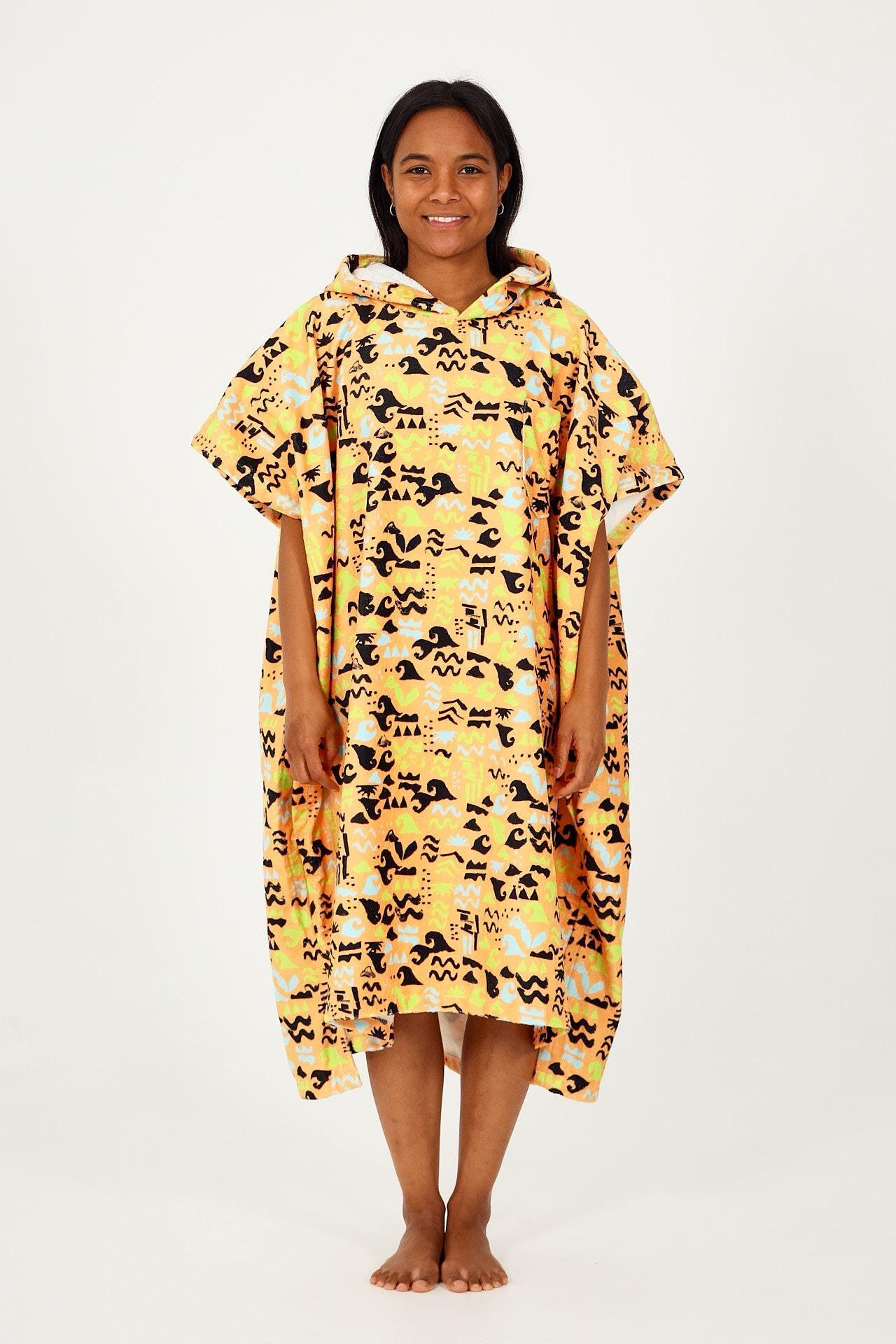 Poncho Surf Adulto - Stamps - Tangerine 3/4
