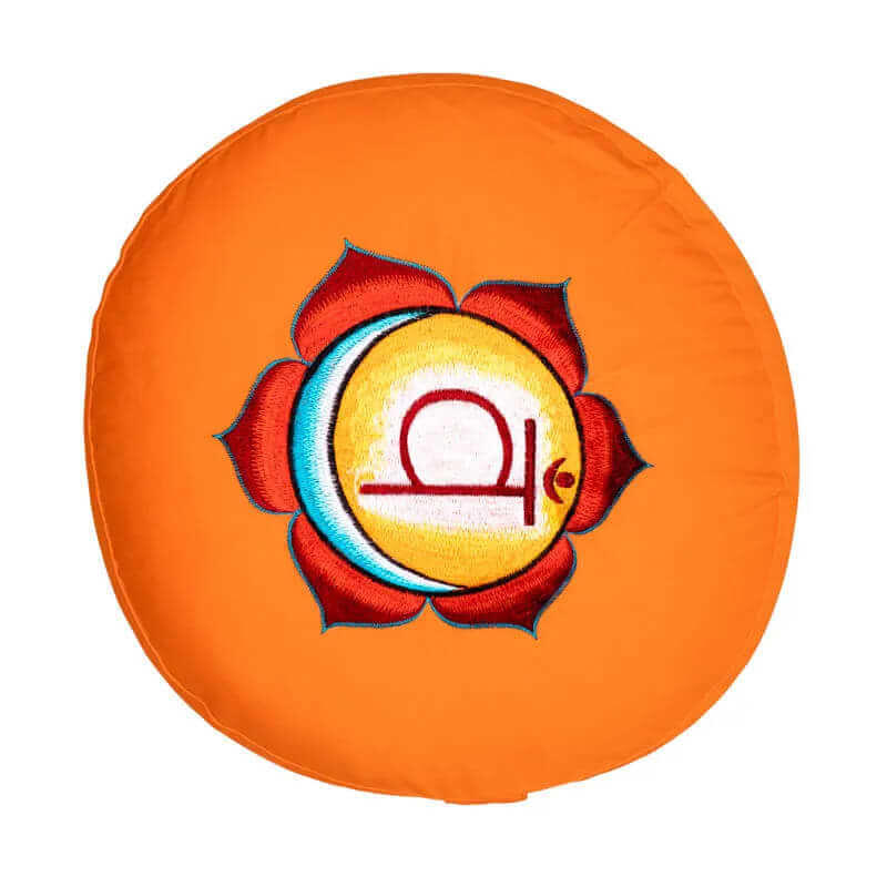 Meditatiekussen van biologisch katoen - Sacraal chakra 2/4