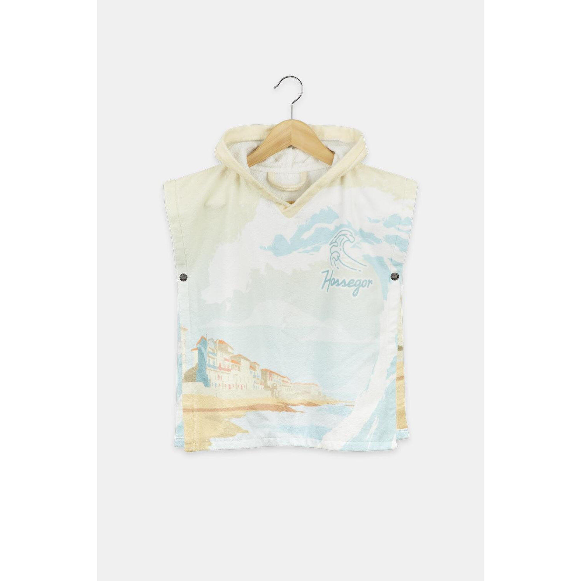 After Essentials - Poncho De Bain Avec Bouton Pression - Enfant (18 Mois - 4 Ans) - Teenie Hossegor - Serviette Poncho - Jaune - Taille Unique - Decathlon