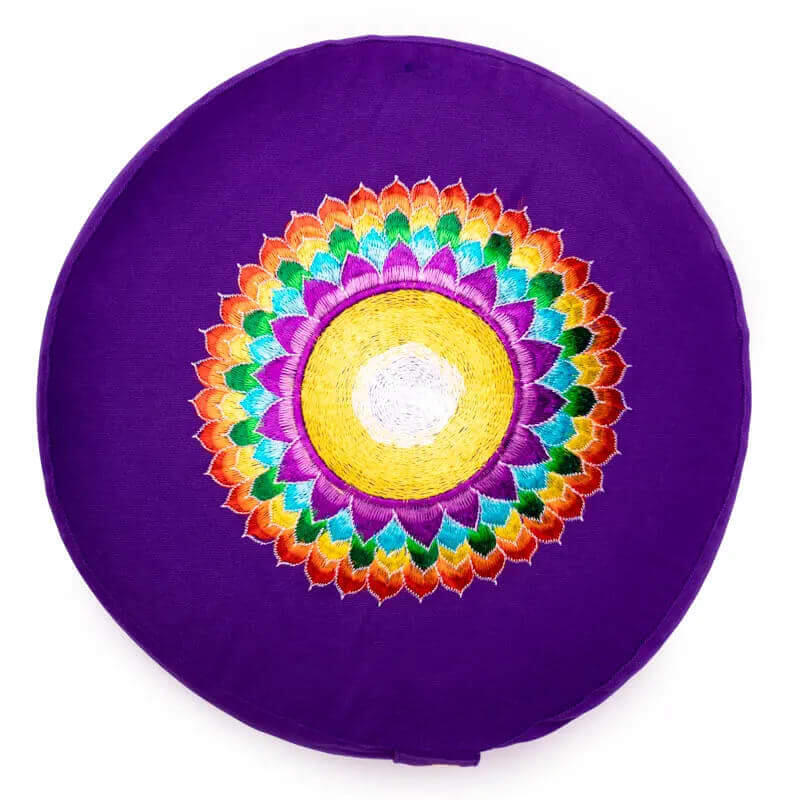 Meditatiekussen van biologisch katoen - Kroonchakra 2/4