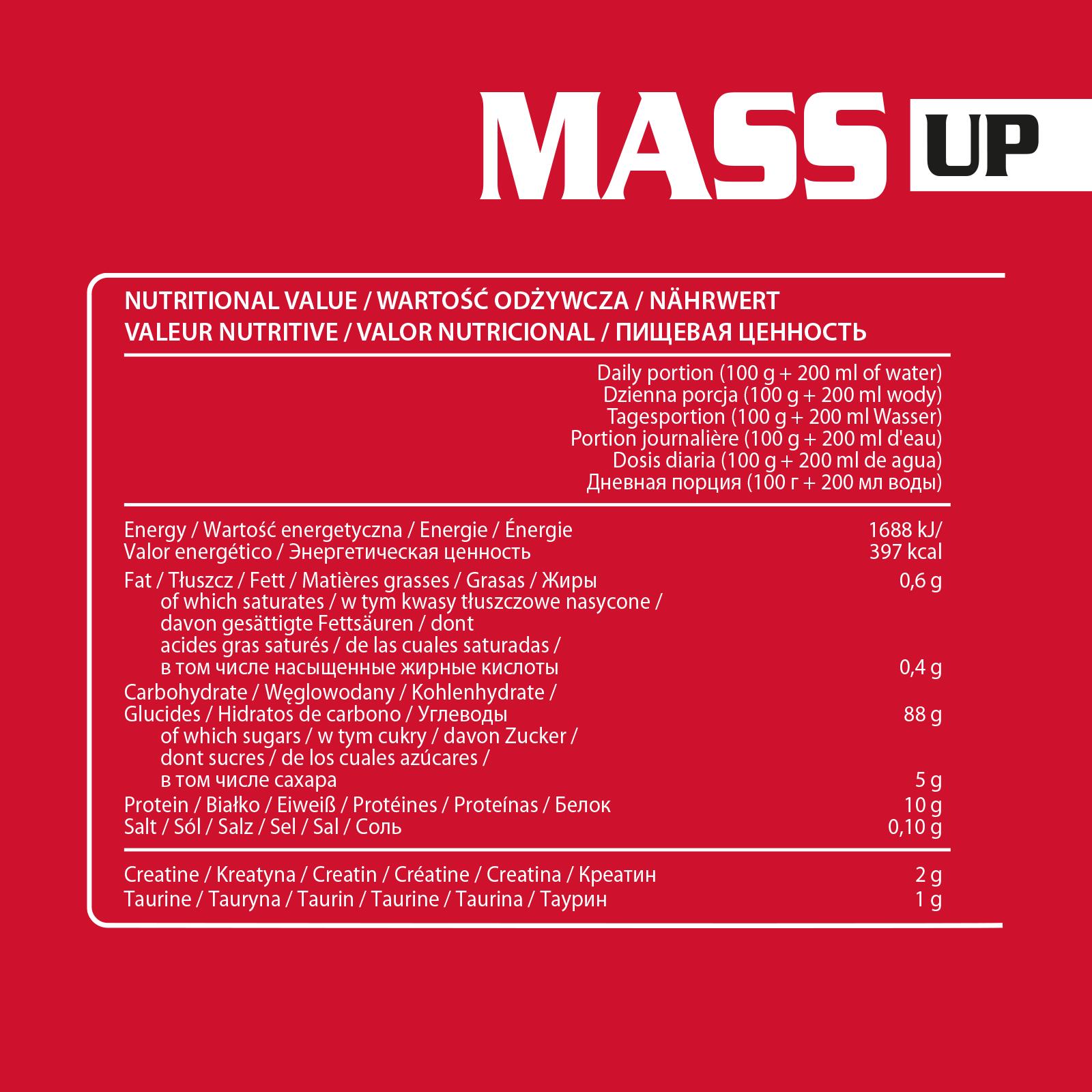 Activlab Mass Up Gainer 1200 g Erdbeere – High Calorie Gainer mit Whey Protein, 5/5