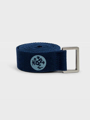 Manduka katoenen yogaband uitgevouwen 182 cm - midnight