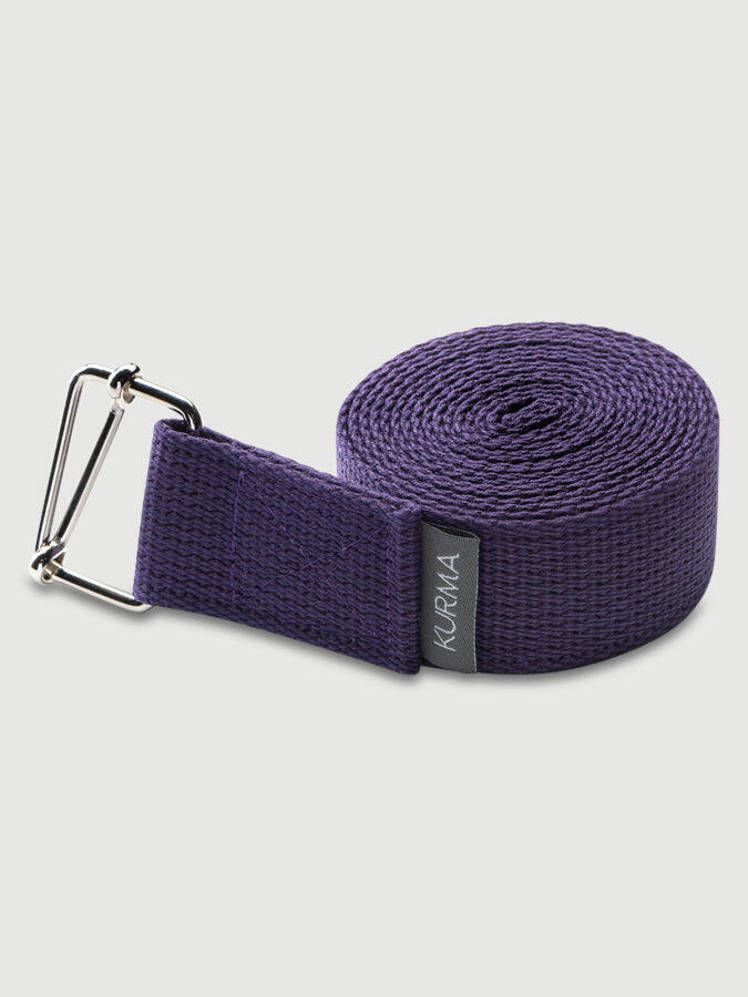 Correa de yoga de algodón Kurma de 200 cm, color blanco 3/4