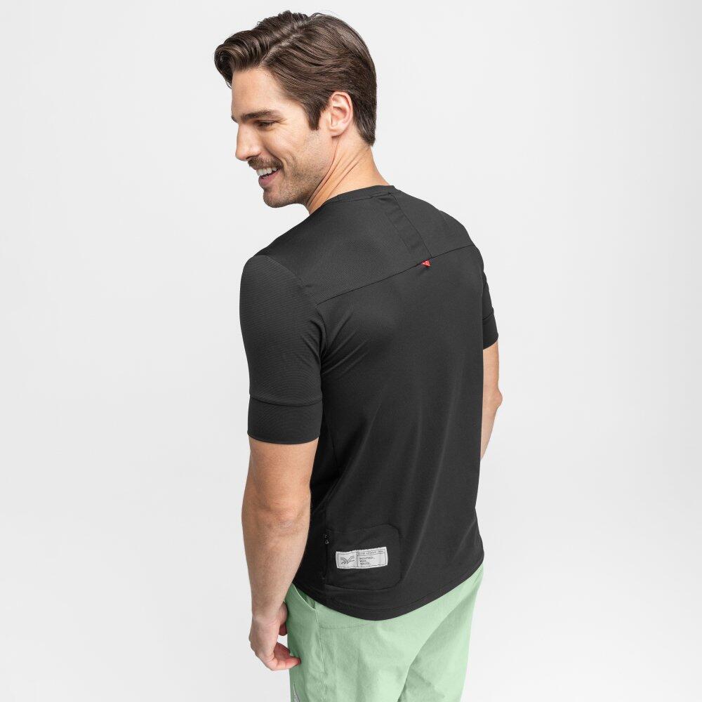 T-shirt cyclisme gravel homme Locust Noir 2/8