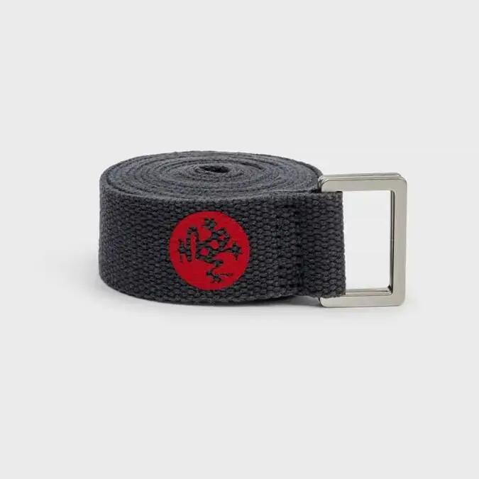 Разгъваема памучна каишка за йога Manduka 243 см - Thunder