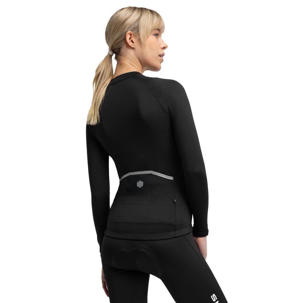 Maillot térmico ciclismo manga larga mujer Core Ashland Negro 2/8