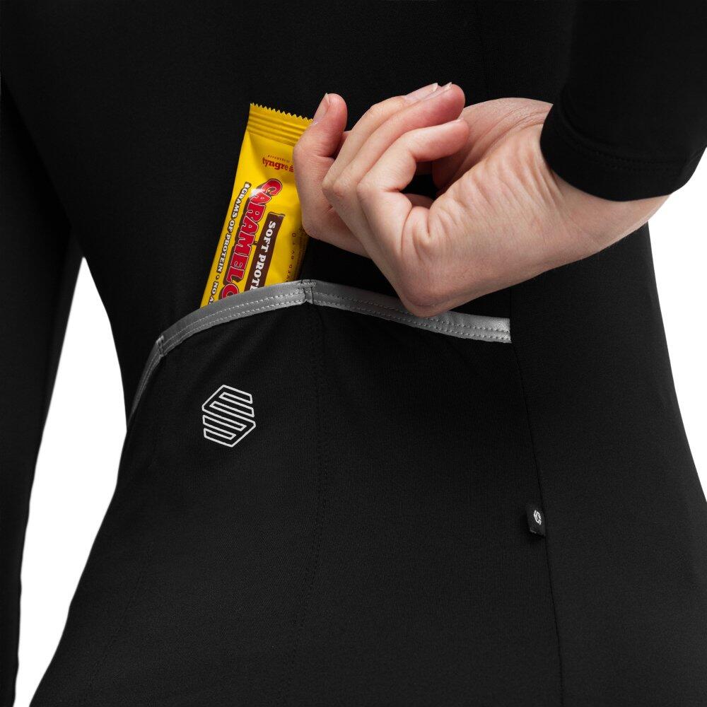 Maillot térmico ciclismo manga larga mujer Core Ashland Negro 4/8