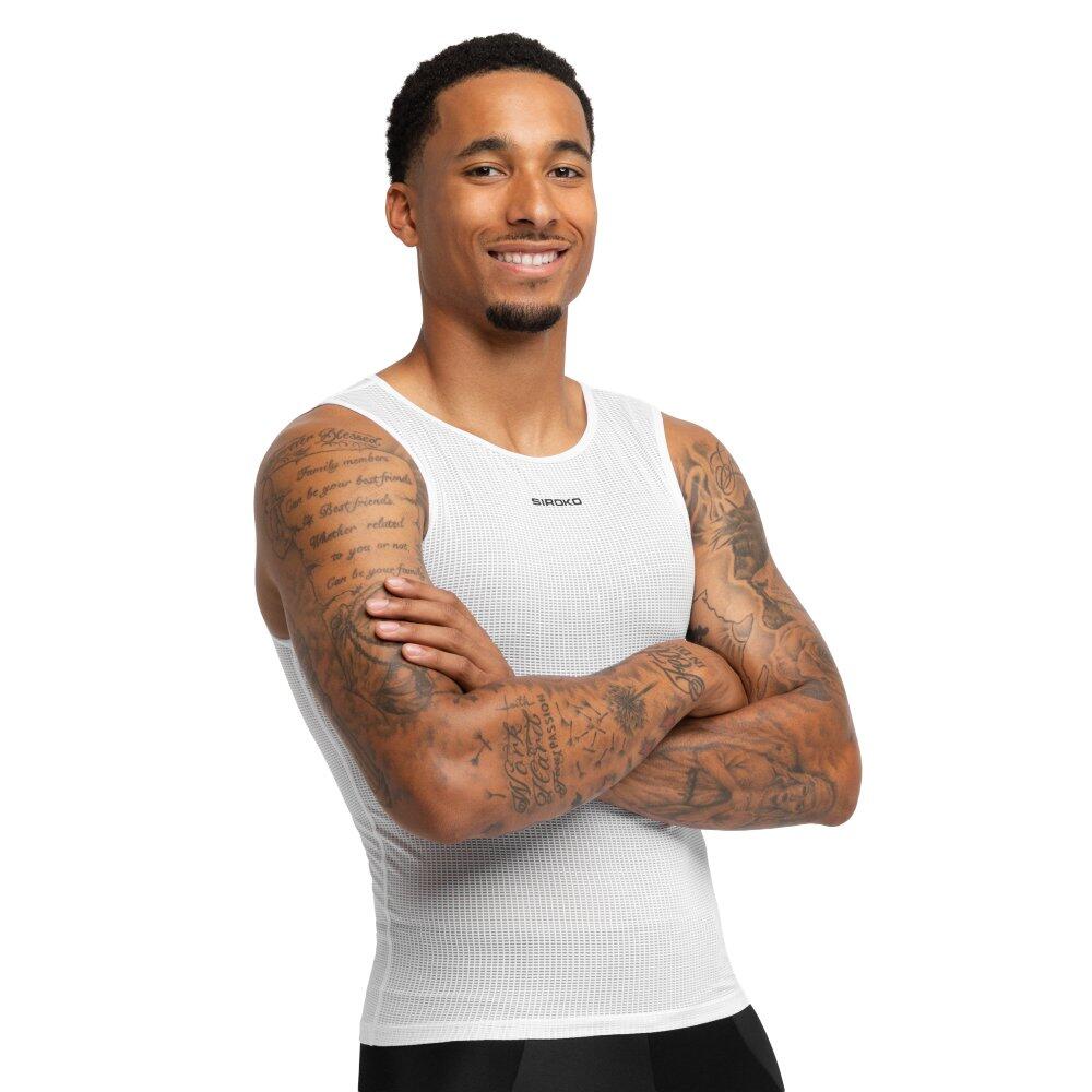 Men Cycling 's base layer top Core Airborne White