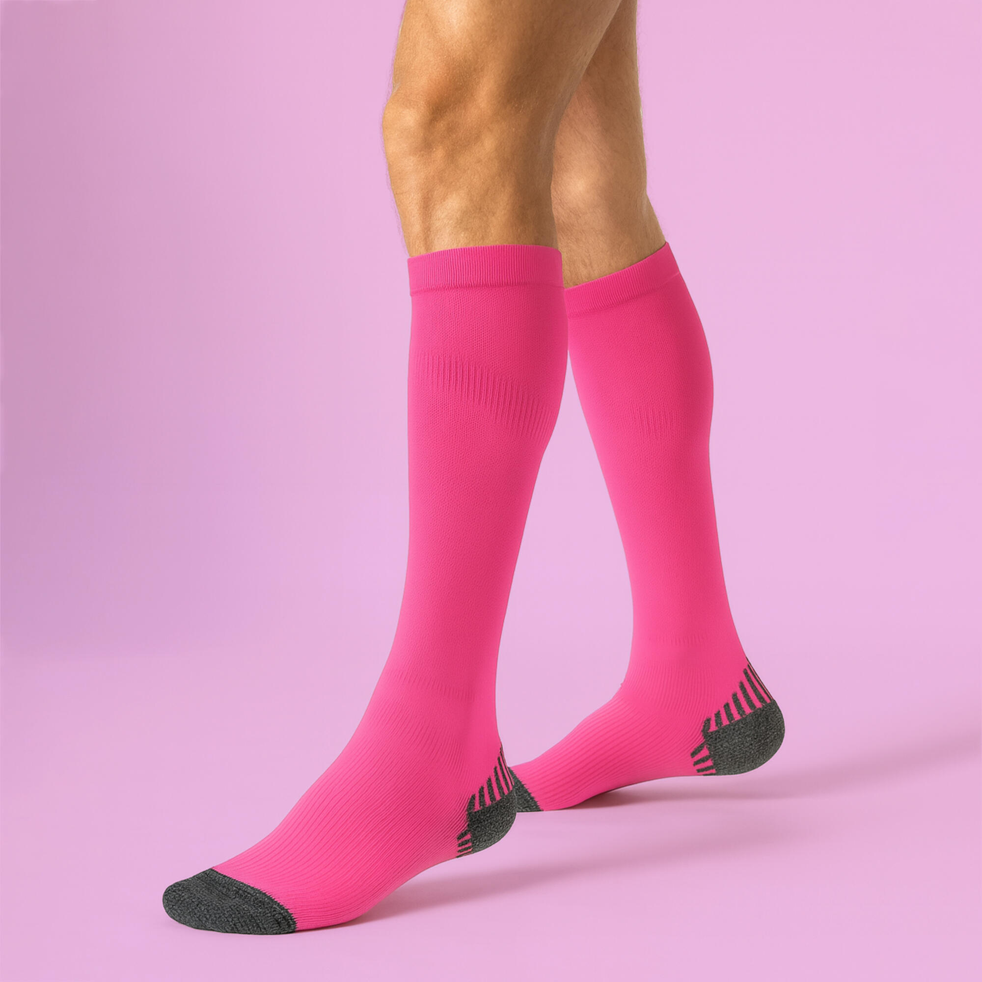 COMODO - Unisex Lange Laufsocken Kompression Sportsocken für Running/Joggen 3/4