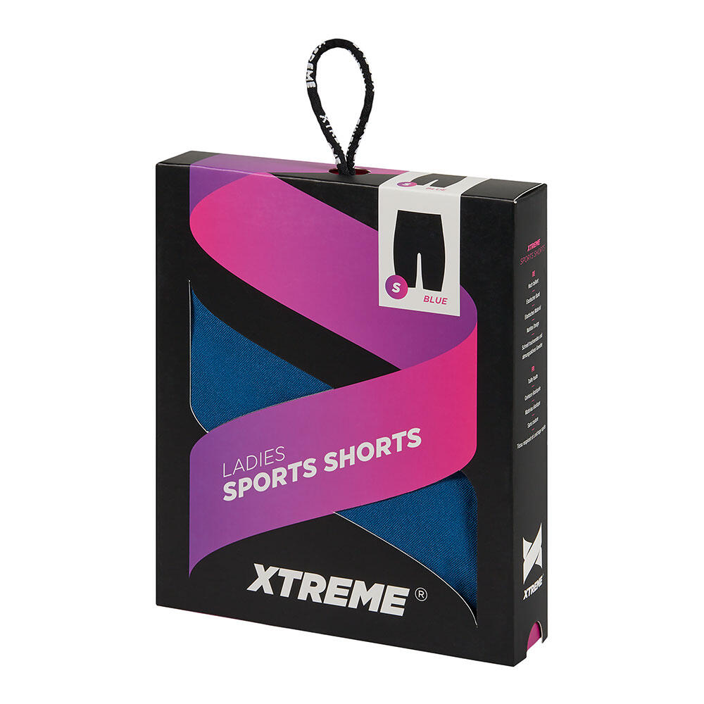 Xtreme Sportswear Leggings Deportivos Cortos para Mujer en Azul 3/6
