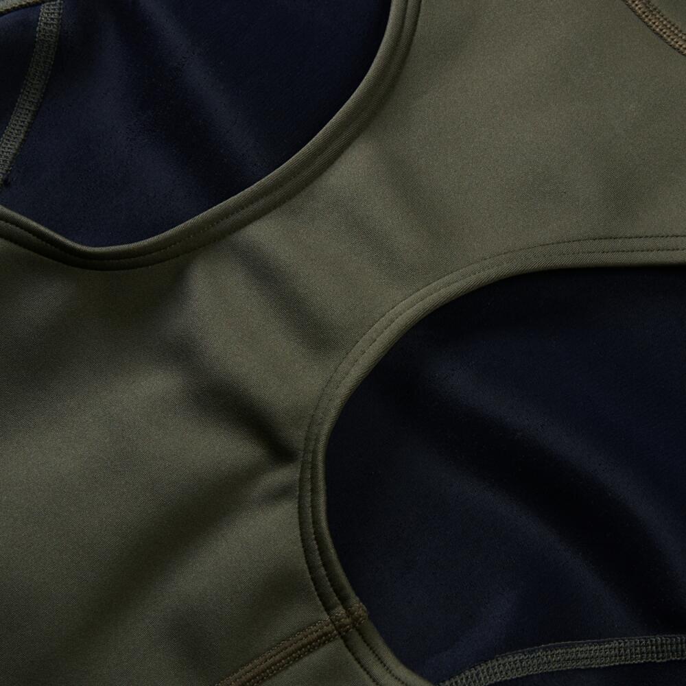 Maillot De Bain 1 Pièce Sans Manches Motif/style Blocs De Couleurs Femme (Noir / 5/6
