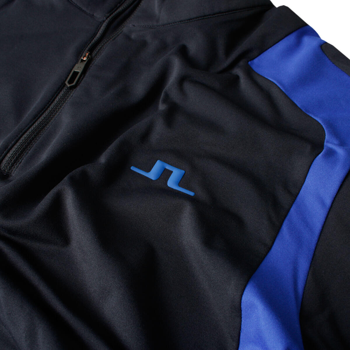 J.Lindeberg Mens Lukas Quarter Zip Mid Layer Sweater - Club Blue - M 5/7