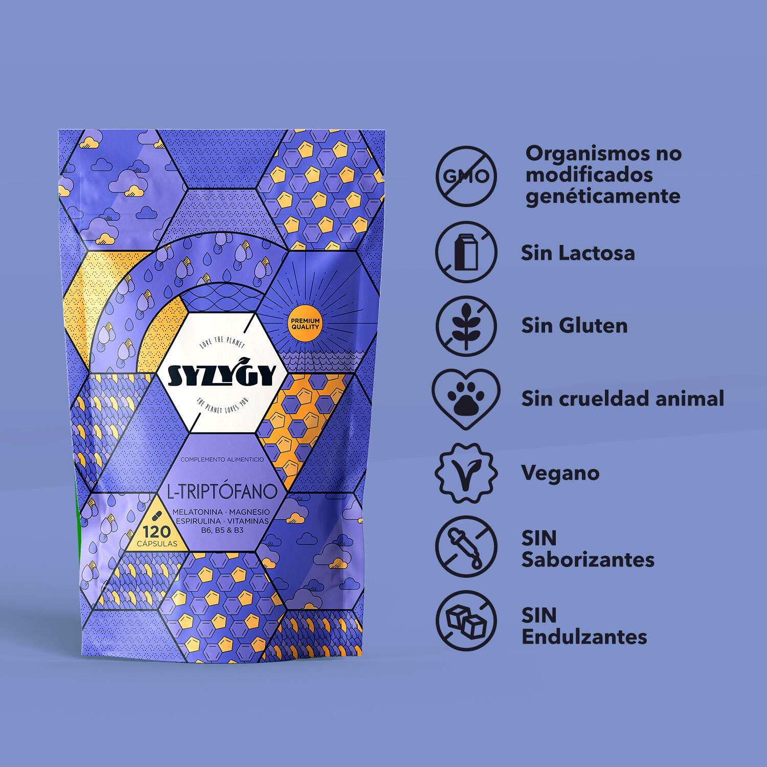 Triptofano con melatonina e magnesio, vitamina B6, B5, B3 e spirulina 2/5