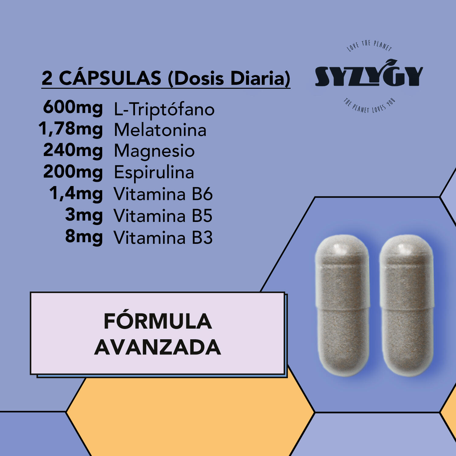 Triptofano con melatonina e magnesio, vitamina B6, B5, B3 e spirulina 4/5