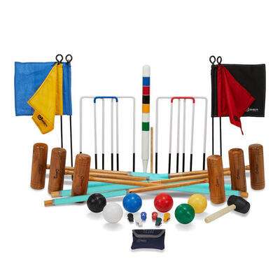 Prof. croquet set - 6 persoons - top met rolwagen ontworpen in vk