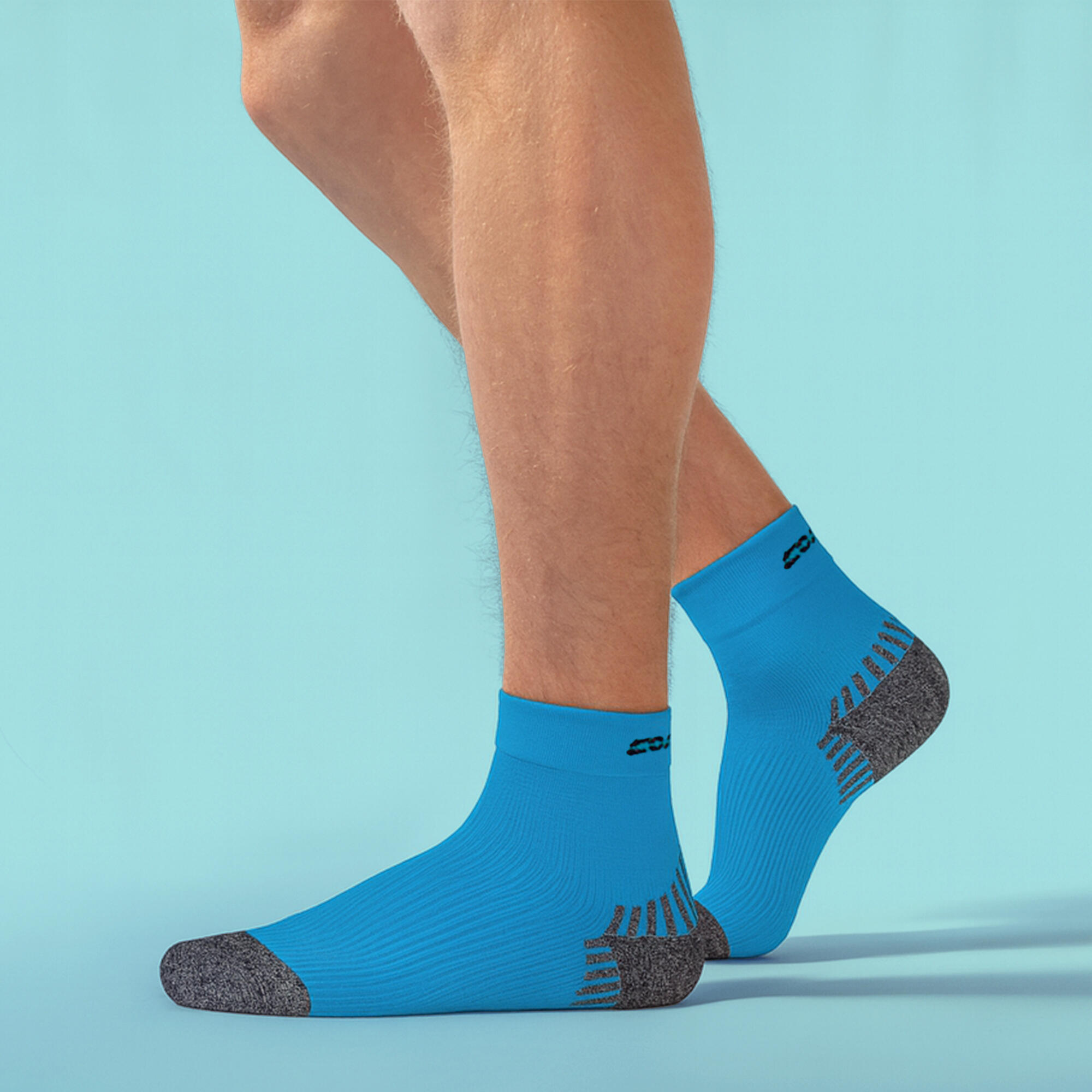 COMODO - Unisex Kompressionsstrümpfe Laufen in Neon Farbe Sportsocken für Joggen 3/4