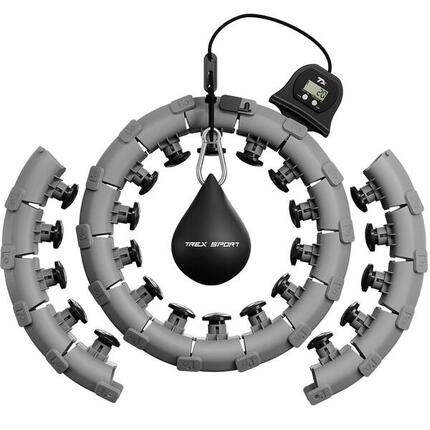 Cerceau de fitness Trex Sport 400 g avec compteur et picots de massage gris