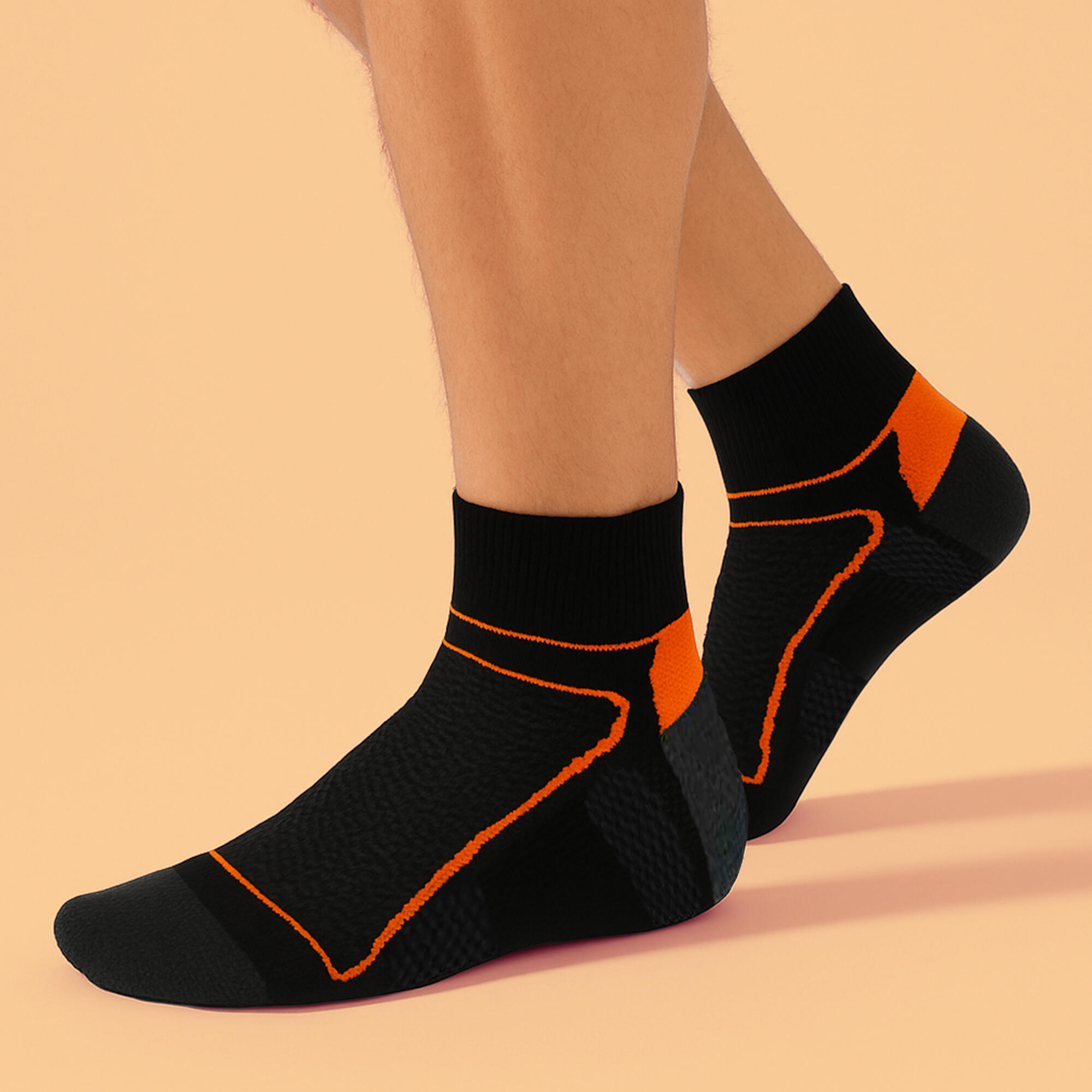 COMODO - Herren und Damen Atmungsaktiv Fahrradsocken Kurz mit Bunt Neon Farbe 3/4