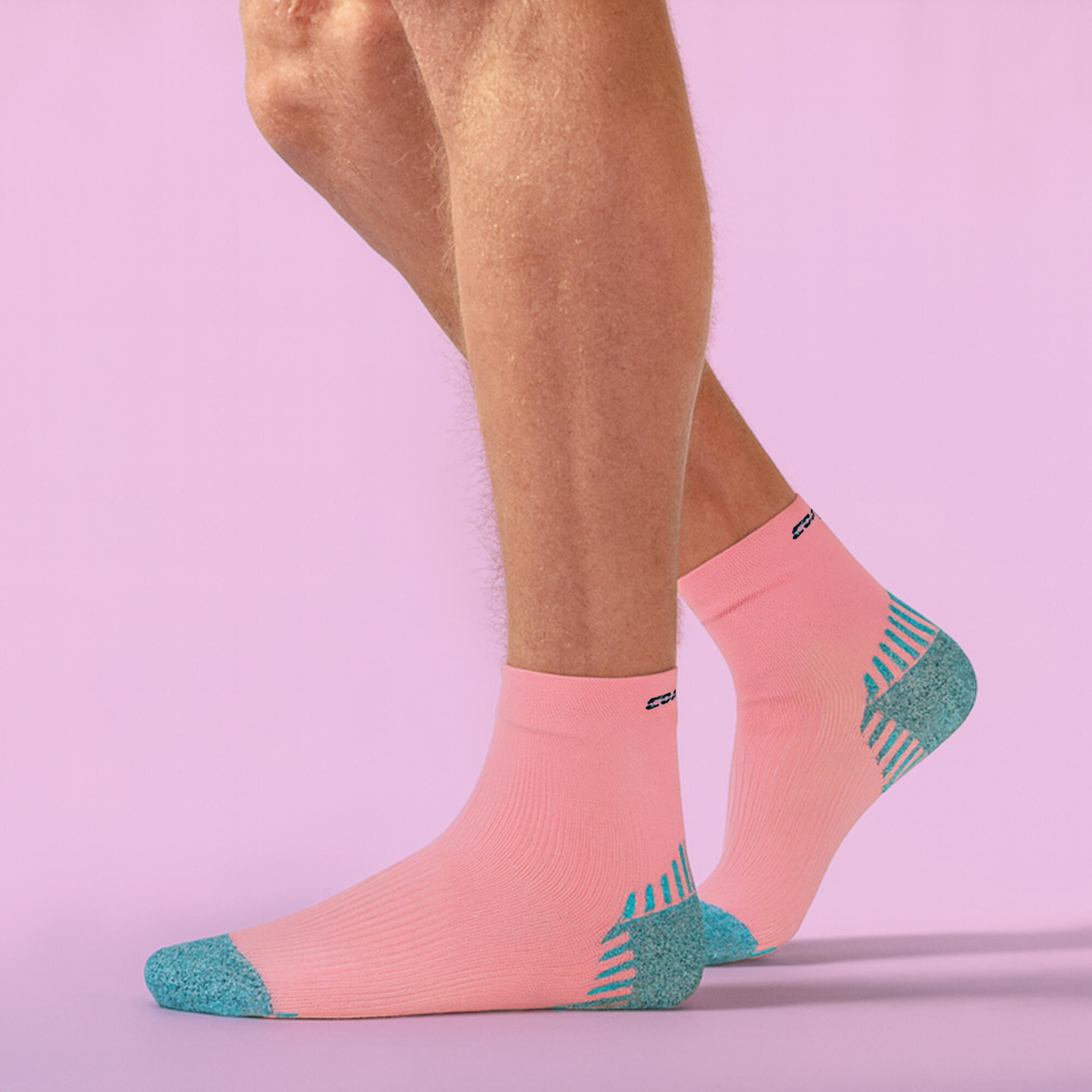 COMODO - Unisex Kompressionsstrümpfe Laufen in Neon Farbe Sportsocken für Joggen 3/4
