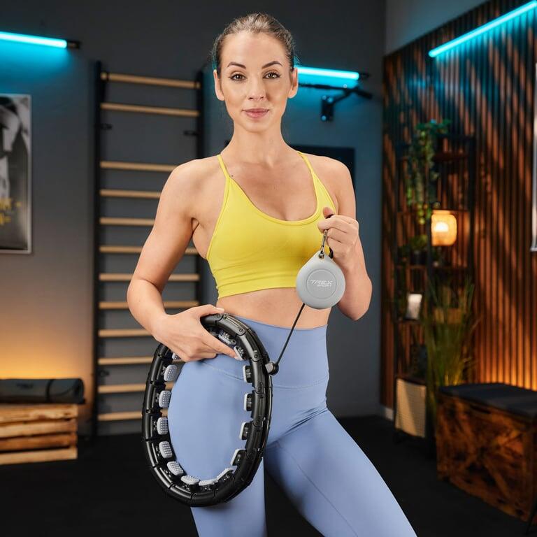 Hula hoop fitness cu masaj Trex Sport 400g negru