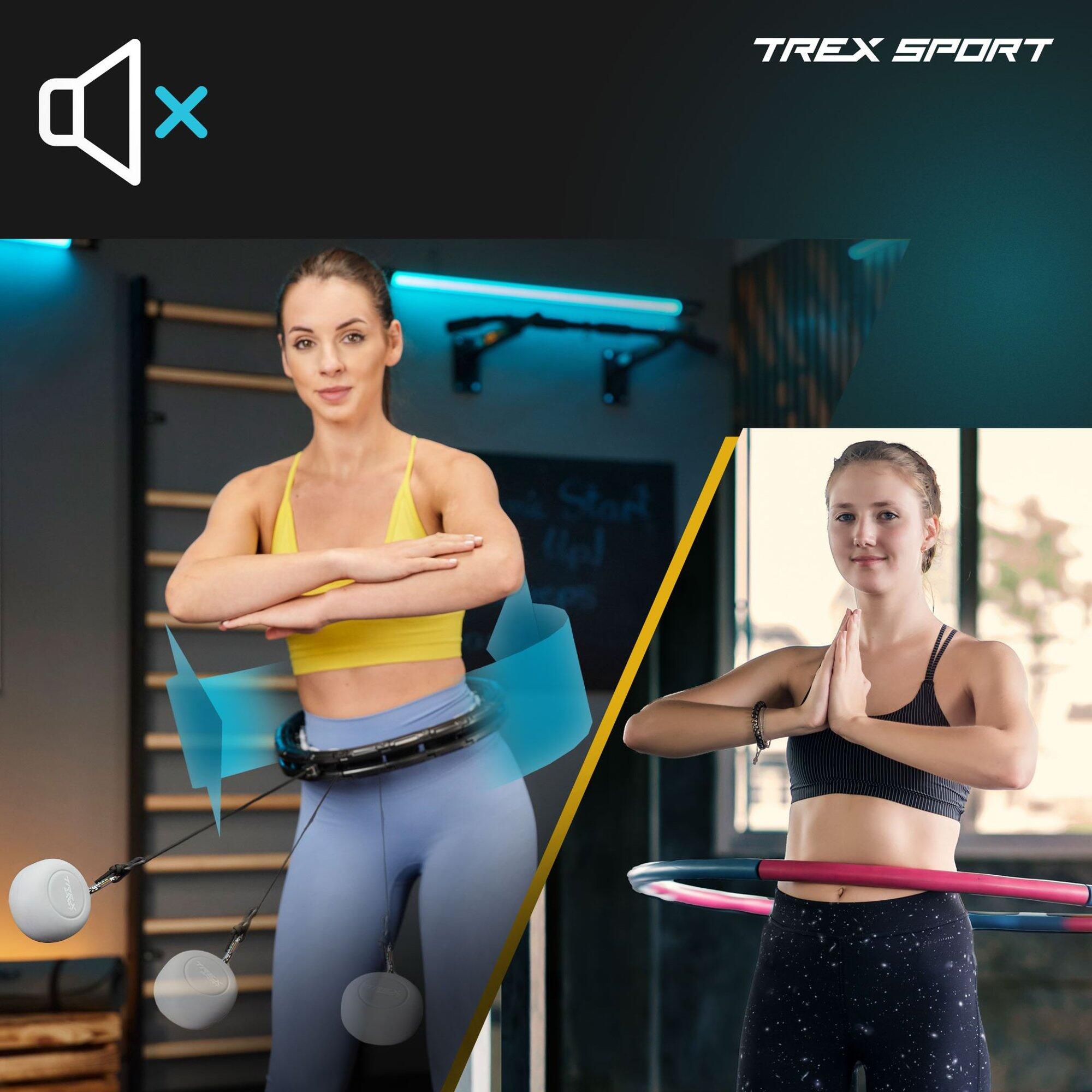 Fitness hoepel met massage-noppen Trex Sport 400 g zwart 4/7