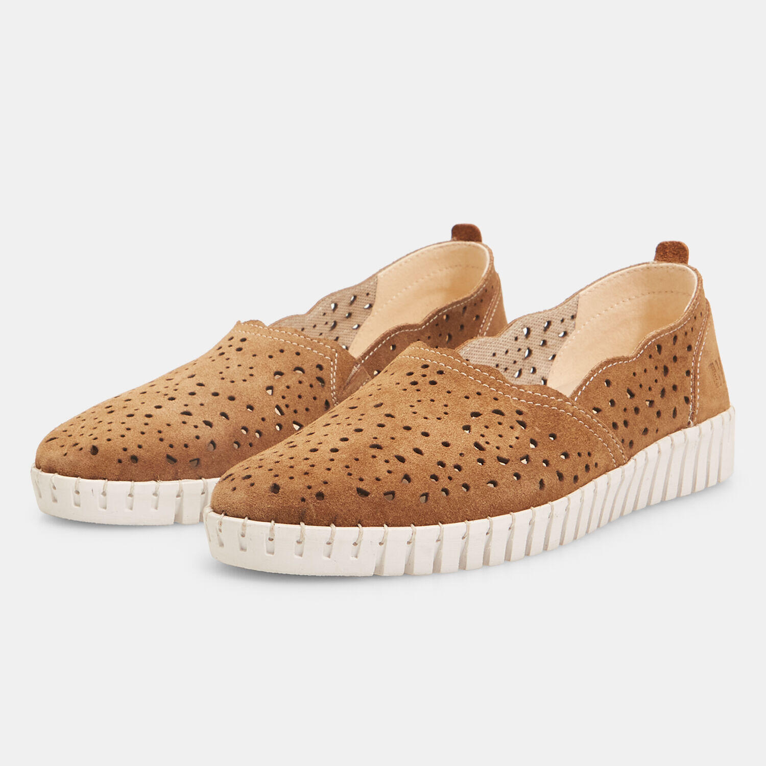 Mocassins pour femme Weinbrenner en cuir velours ajouré 2/5