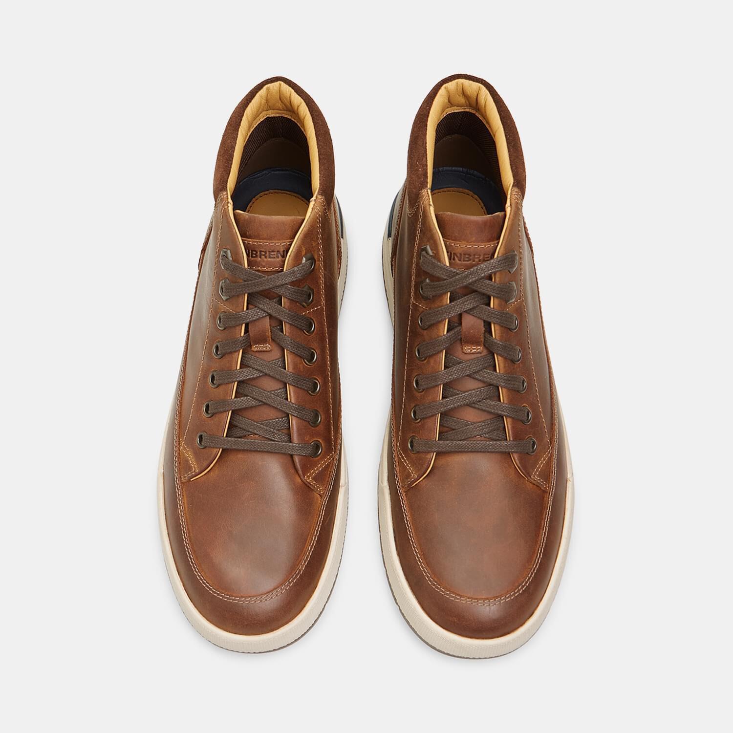 Sneakers mi-hautes en cuir pour homme 4/5