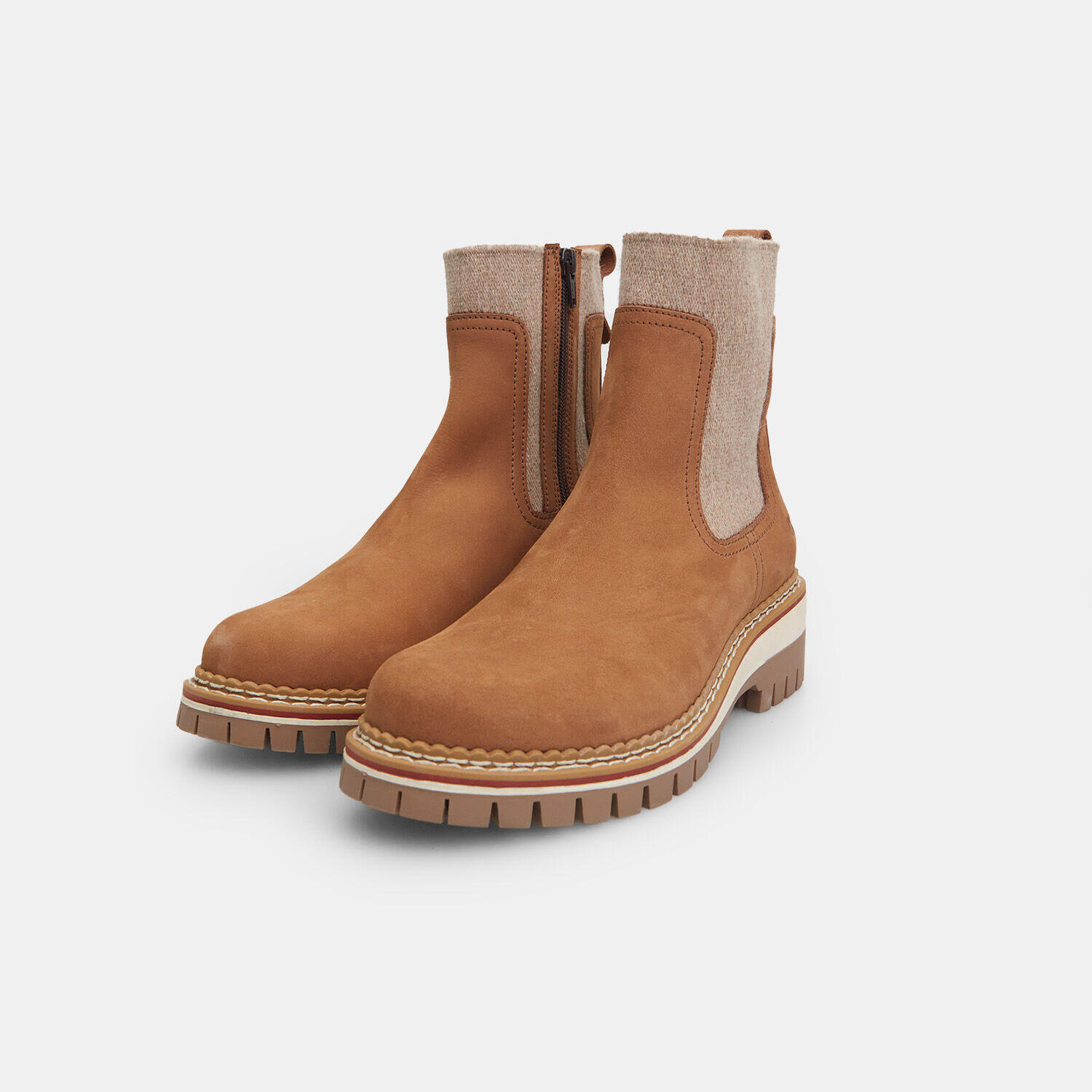 Bottines pour femme en cuir nubuck et tissu Weinbrenner 2/5