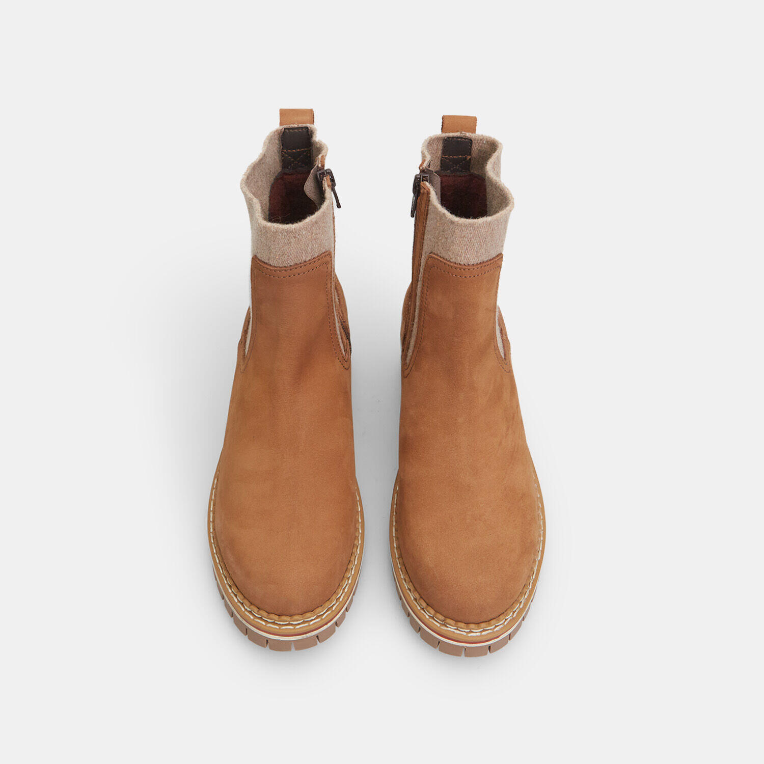 Bottines pour femme en cuir nubuck et tissu Weinbrenner 4/5