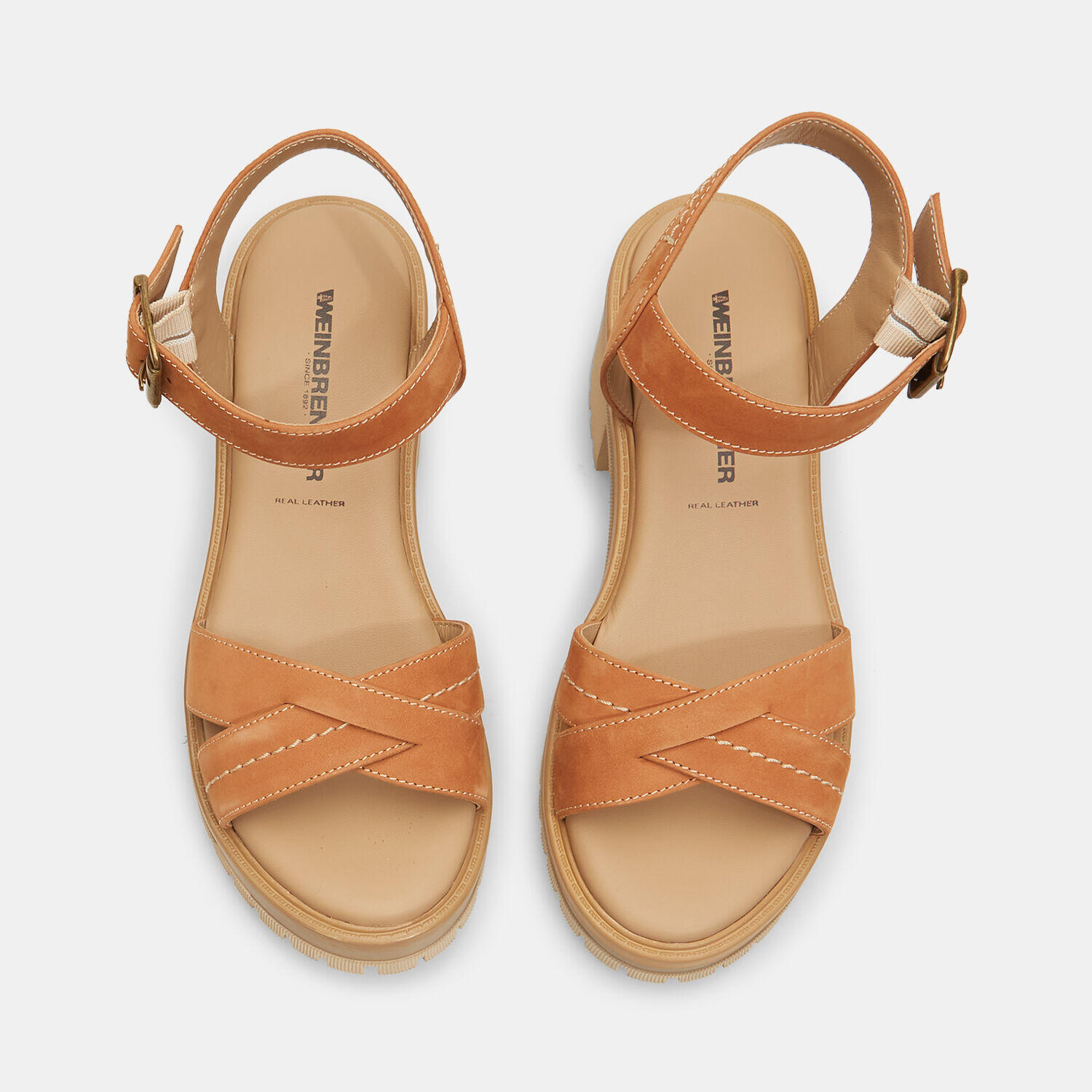 Sandales pour femme Weinbrenner en nubuck avec talon 5 cm 4/5