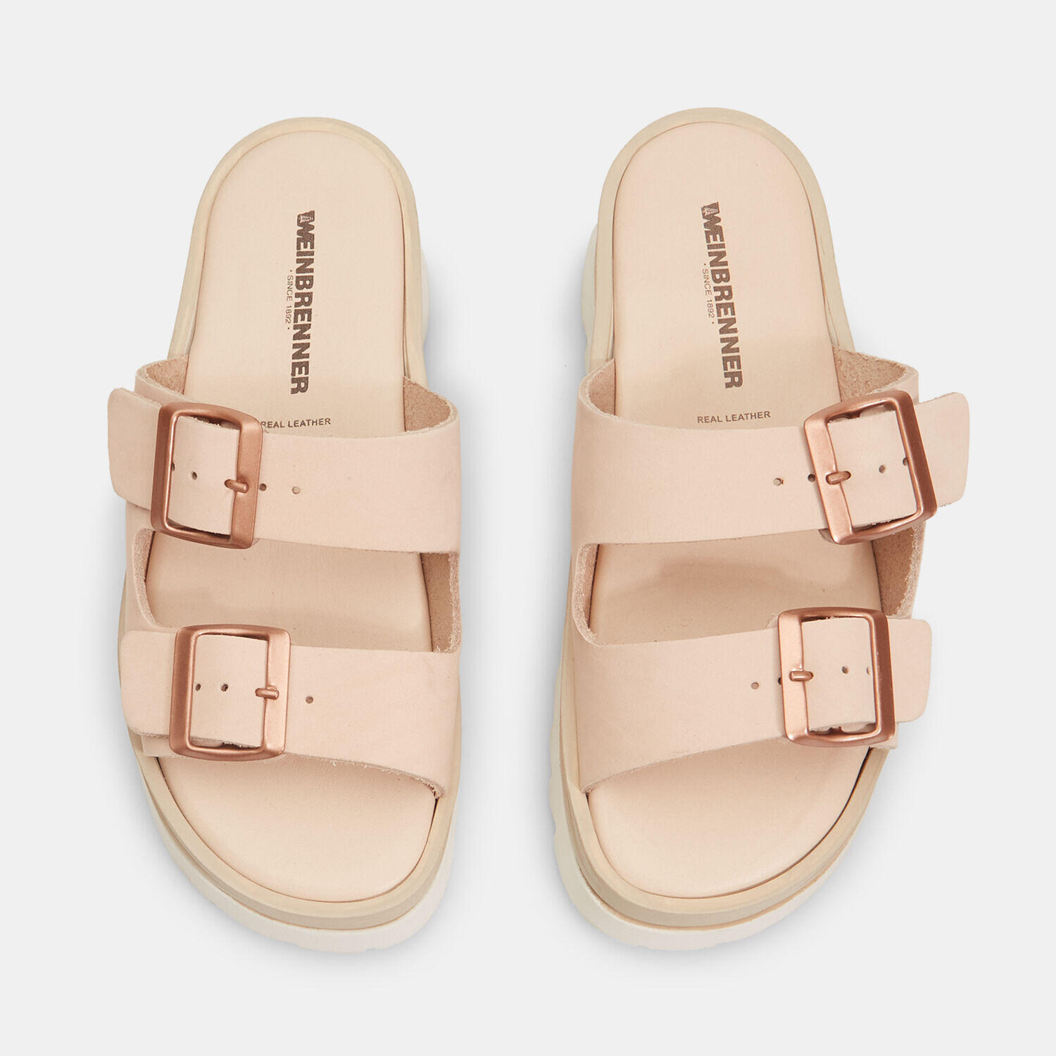 Mules pour femme Weinbrenner en cuir avec semelle crantée 4/5