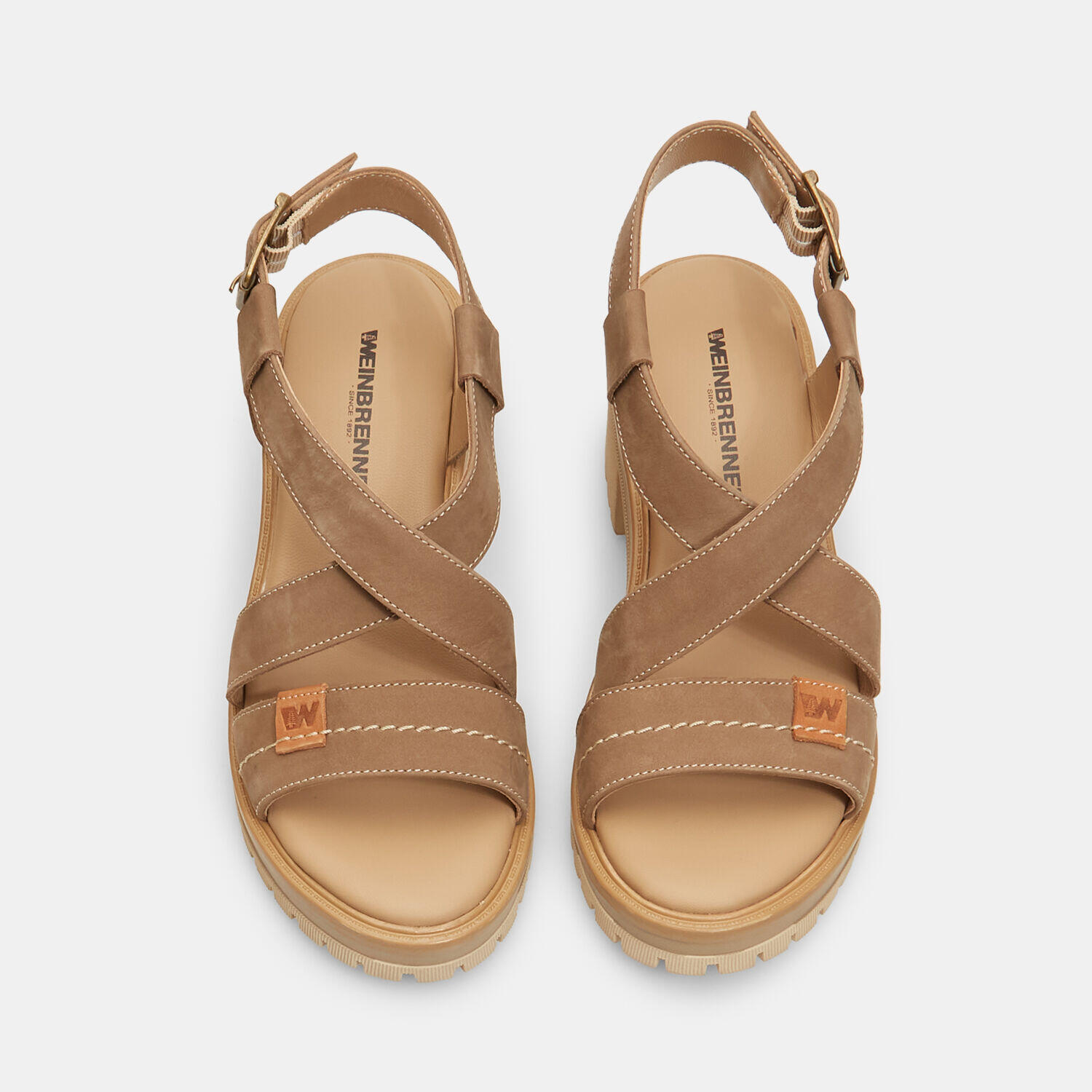 Sandales pour femme Weinbrenner avec talon midi 4/5