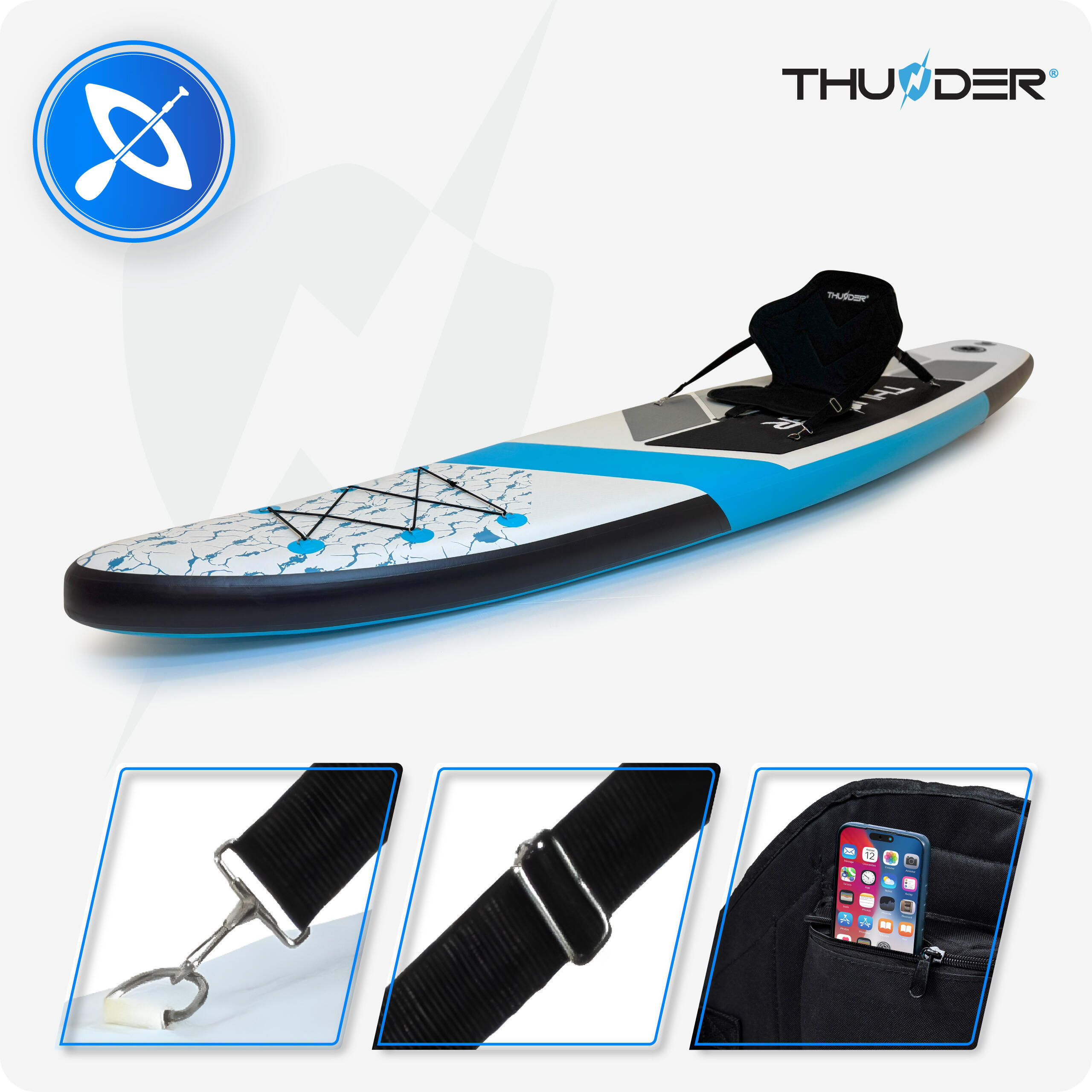 Aufblasbares SUP-Board mit Zubehör THUNDER MARIS 320cm 3/8