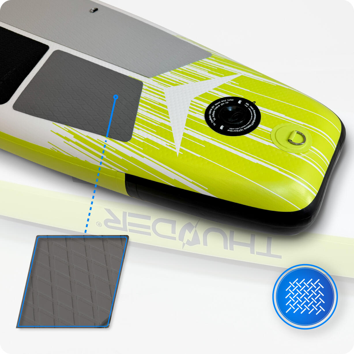 Aufblasbares SUP-Board mit Zubehör THUNDER VELA 320cm 7/8