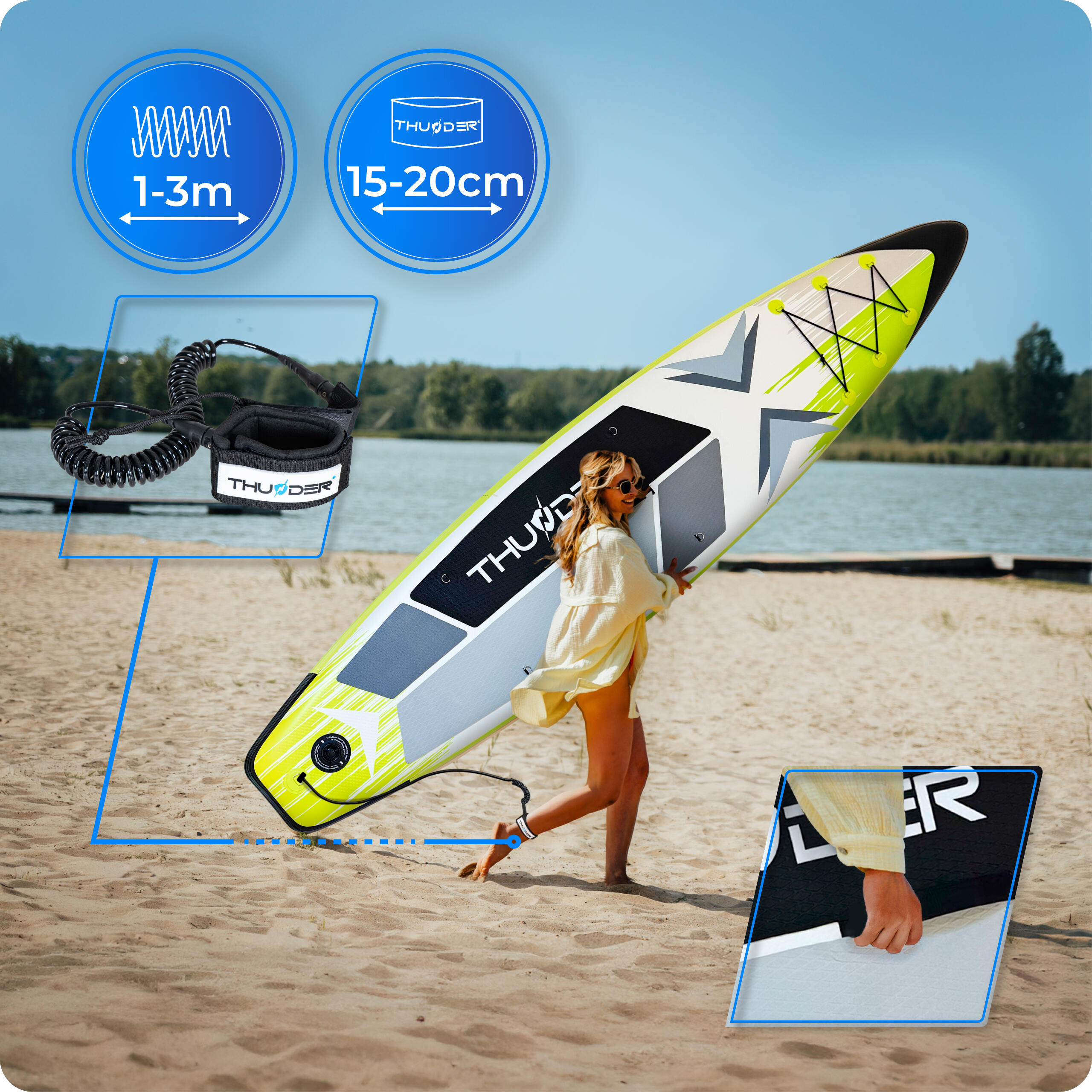 Aufblasbares SUP-Board mit Zubehör THUNDER VELA 320cm 4/8