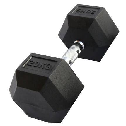 Haltère hexagonal "Hex Dumbbell" en caoutchouc GladiatorFit