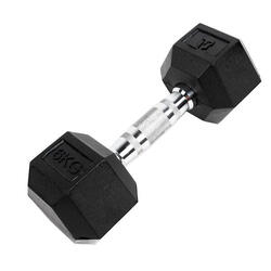 Haltère hexagonal "Hex Dumbbell" en caoutchouc GladiatorFit