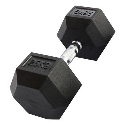 Haltère hexagonal "Hex Dumbbell" en caoutchouc GladiatorFit
