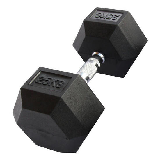 Haltère hexagonal "Hex Dumbbell" en caoutchouc GladiatorFit