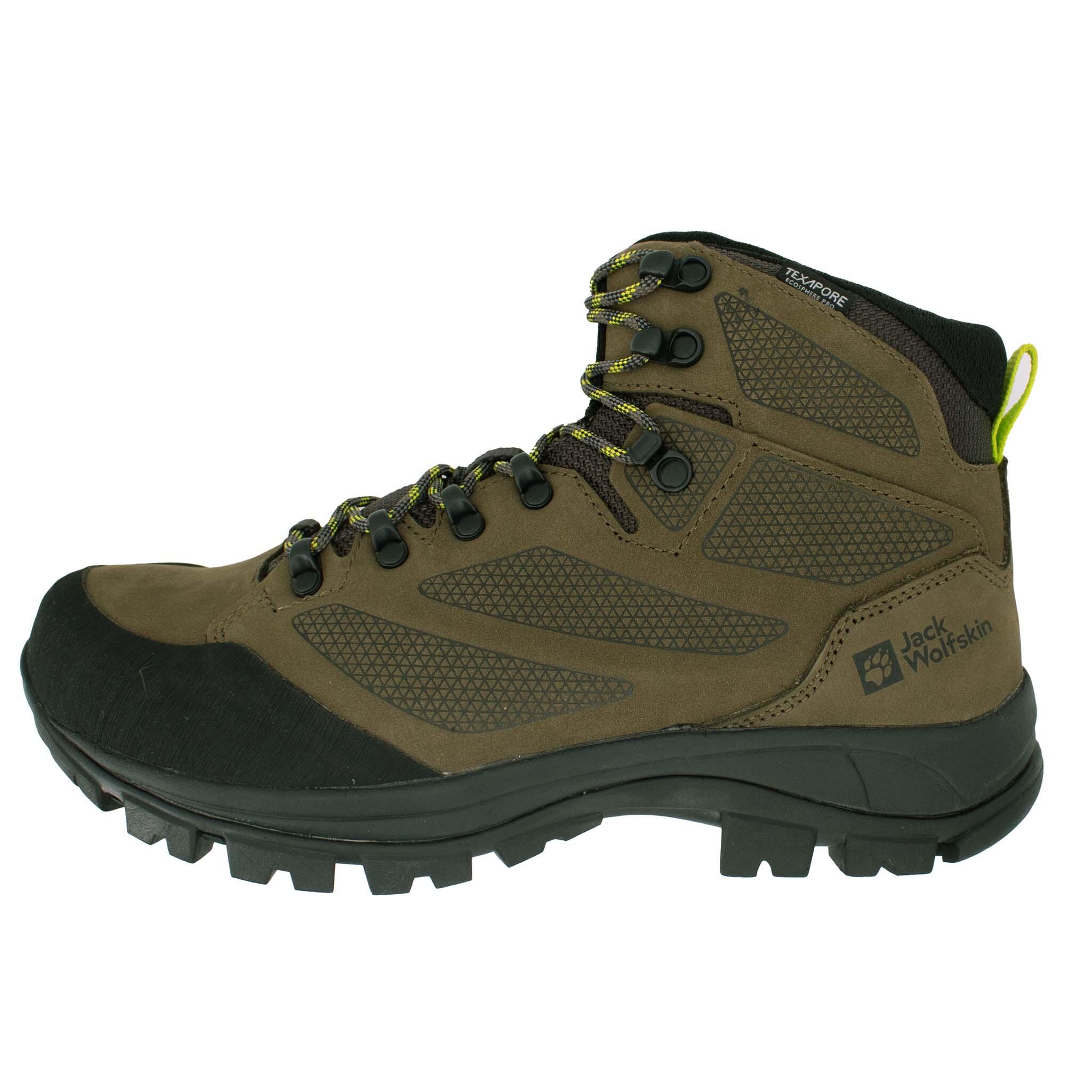JACK WOLFSKIN Wanderschuhe Rebellion Texapore Mid in Grün