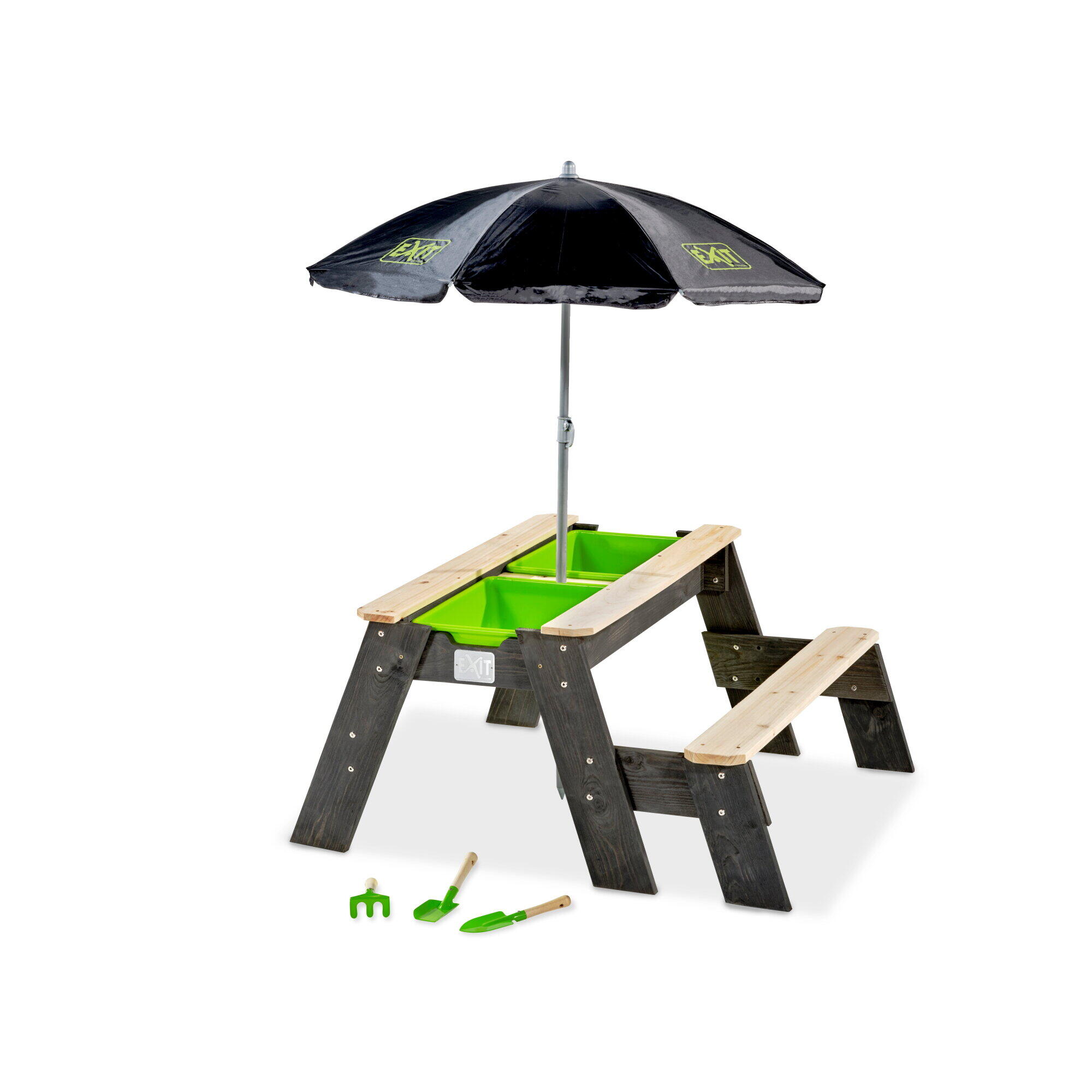 Exit Toys - Table D'Activités Sable Et Eau, Et De Pique-nique (1 Banc) Akse - No Value Provided - Gris - Decathlon