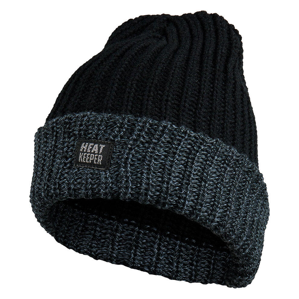 Heatkeeper - Cappello termico da uomo a coste - Nero - 1 pezzo - Cappello da 3/7