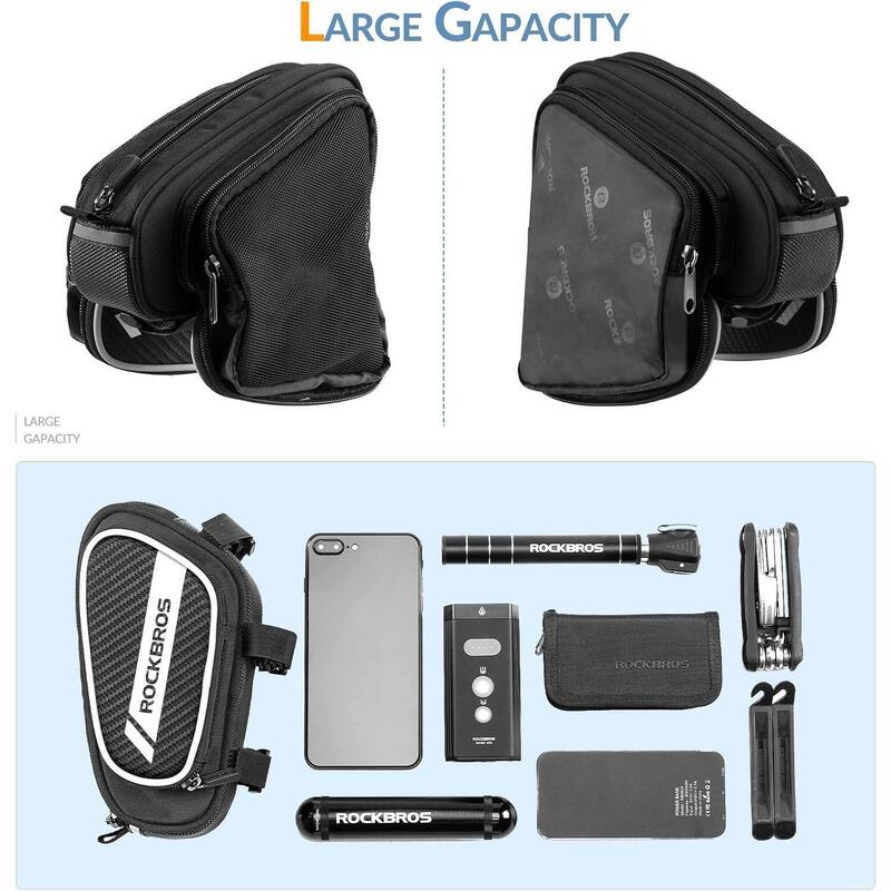 Geantă de cadru pentru bicicletă 1,8L