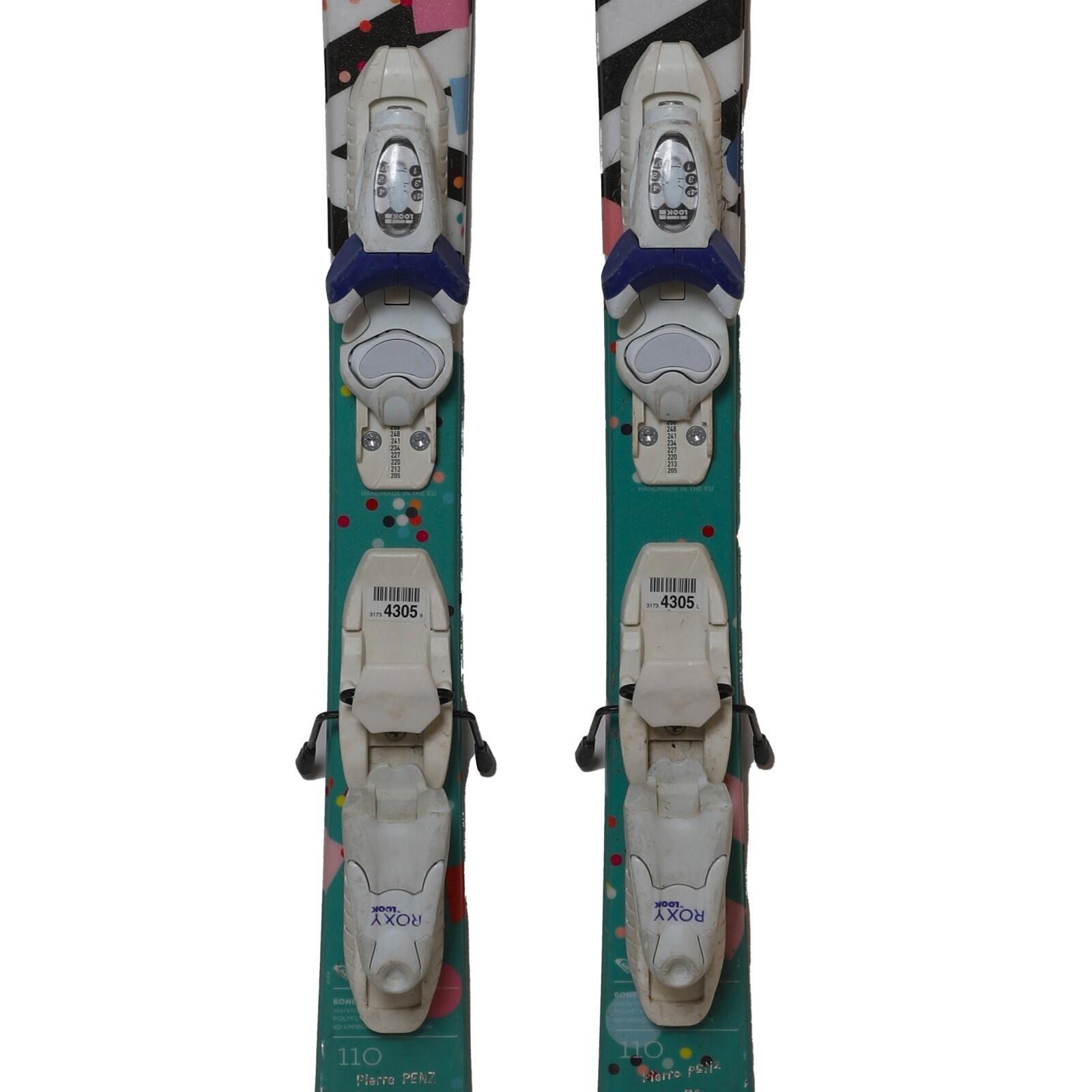 RECONDITIONNE - Ski Junior Roxy Bonbon + Fixations 3/4