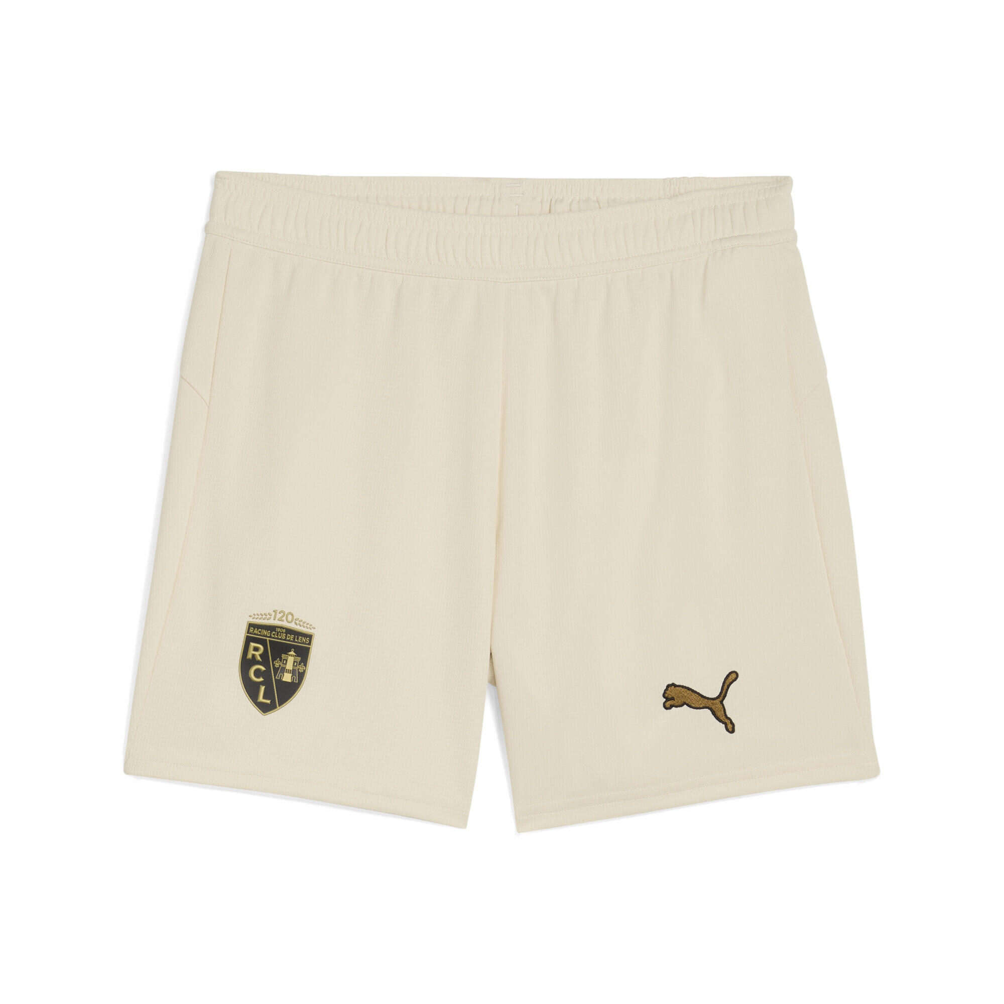PUMA Shorts RC Lens 25/26 per ragazzi PUMA Alpine Snow Matte Gold White Beige