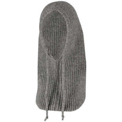Balaclava dames - gebreide hoody - midden grijs